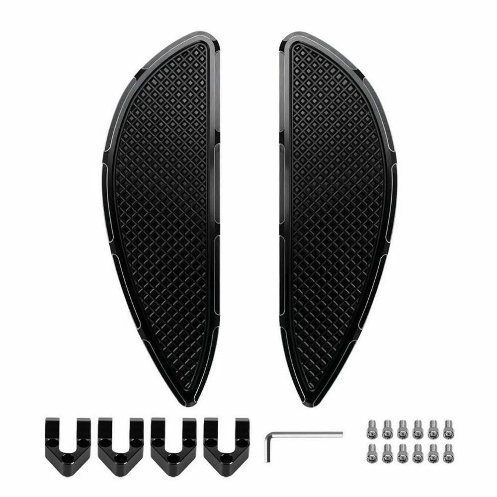  HOGWORKZ ヘイターズ・フロアボード ブラック ツーリング、トライク、ソフテイル 4