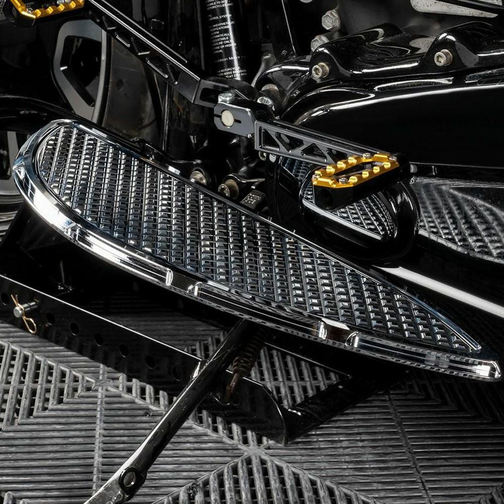 HOGWORKZ ヘイターズ・フロアボード クローム ツーリング、トライク、ソフテイル 