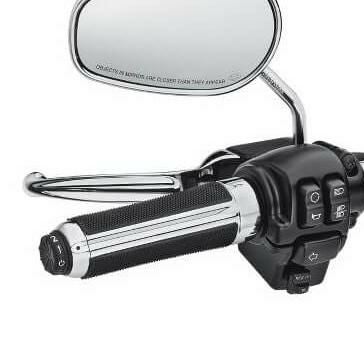 エアフロー・ヒーテッドハンドグリップ クローム ケーブルスロットル用　01