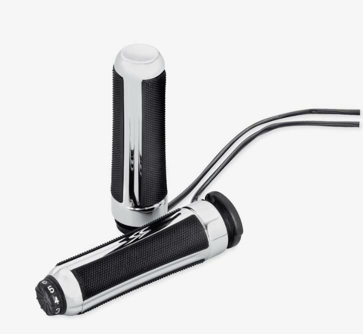 エアフロー・ヒーテッドハンドグリップ クローム ケーブルスロットル用　02