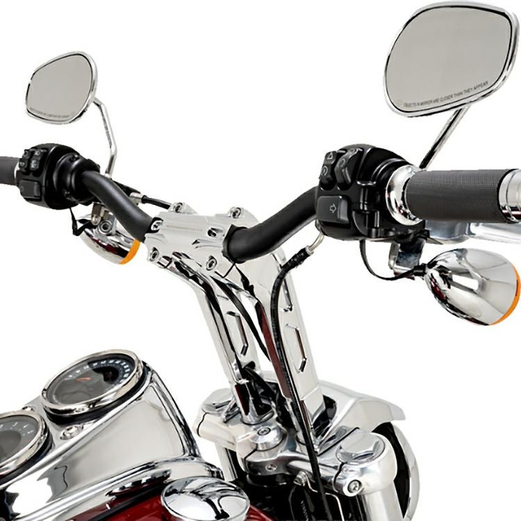 ファットハンドルバー&9インチライザーキット (クローム)