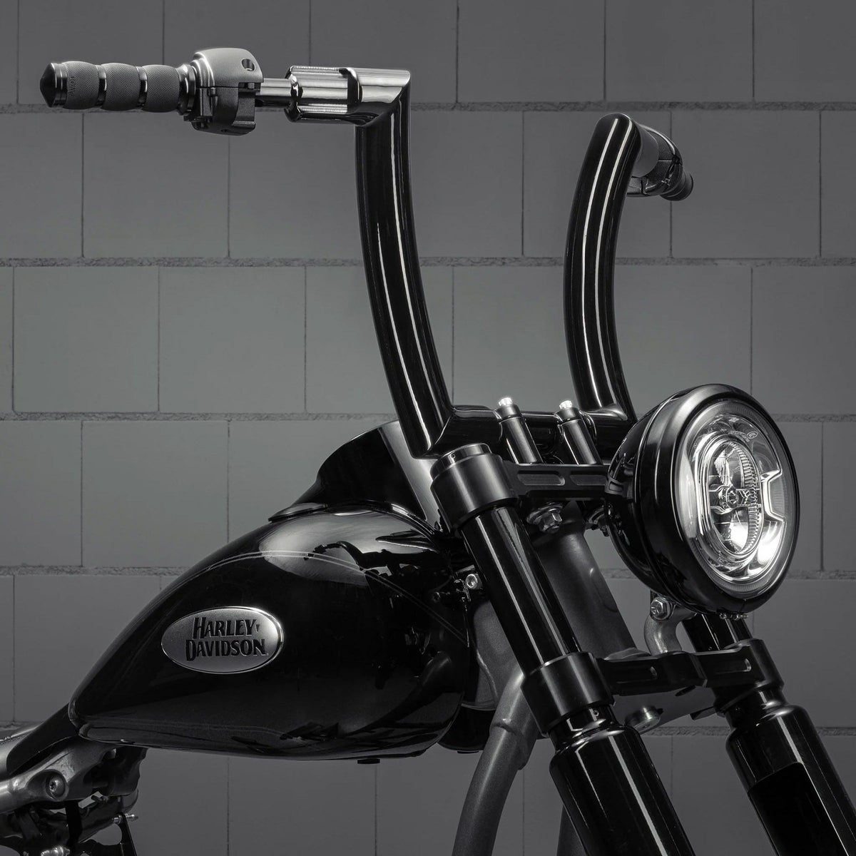  Killer Bull 配線済みハンドルバー 12インチ (ブラック) 1インチ径クランプ