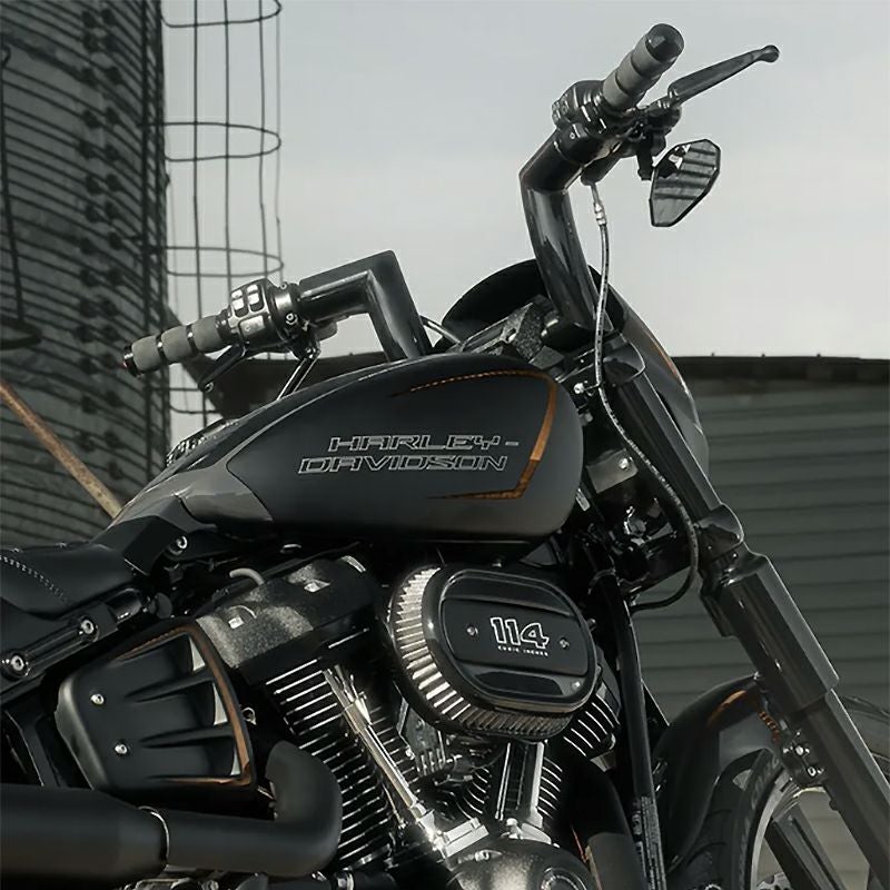 Monarch 配線済みハンドルバー 8インチ (ブラック) 1インチ径クランプ