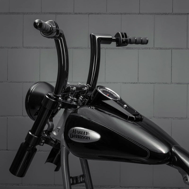 Monarch 配線済みハンドルバー10インチ (ブラック) 1インチ径クランプ