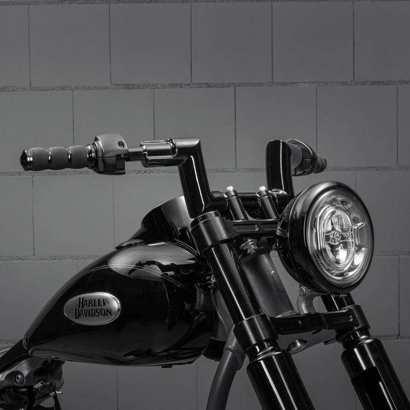 Monarch 配線済みハンドルバー 4インチ (ブラック) 1.25インチ径クランプ