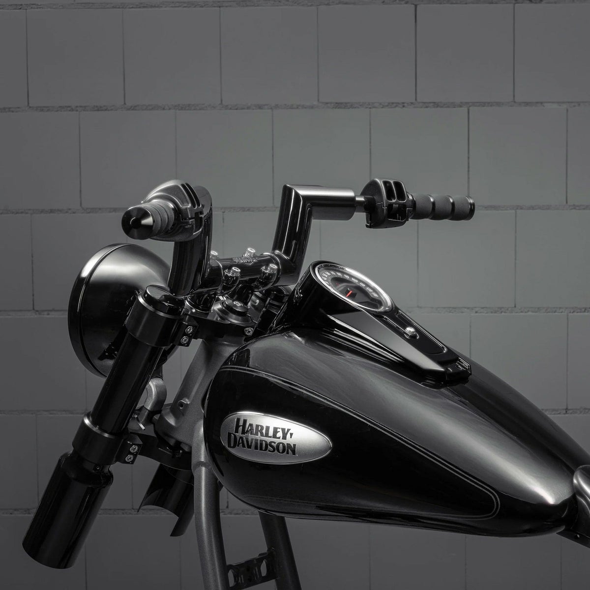 Monarch 配線済みハンドルバー 4インチ (ブラック) 1.25インチ径クランプ1