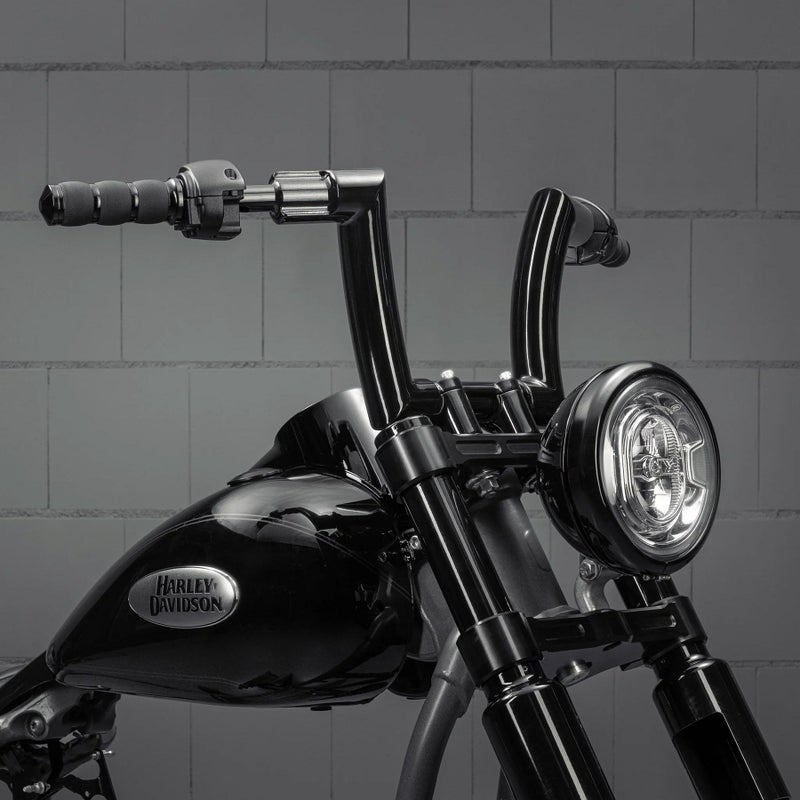 Monarch 配線済みハンドルバー 8インチ (ブラック) 1.25インチ径クランプ