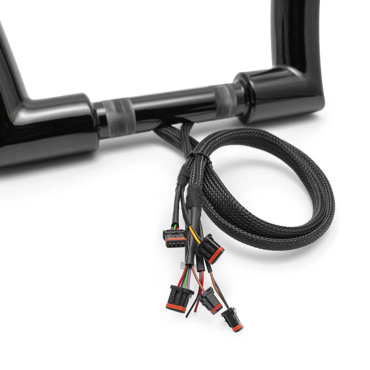 Monarch 配線済みハンドルバー 8インチ (ブラック) 1.25インチ径クランプ6