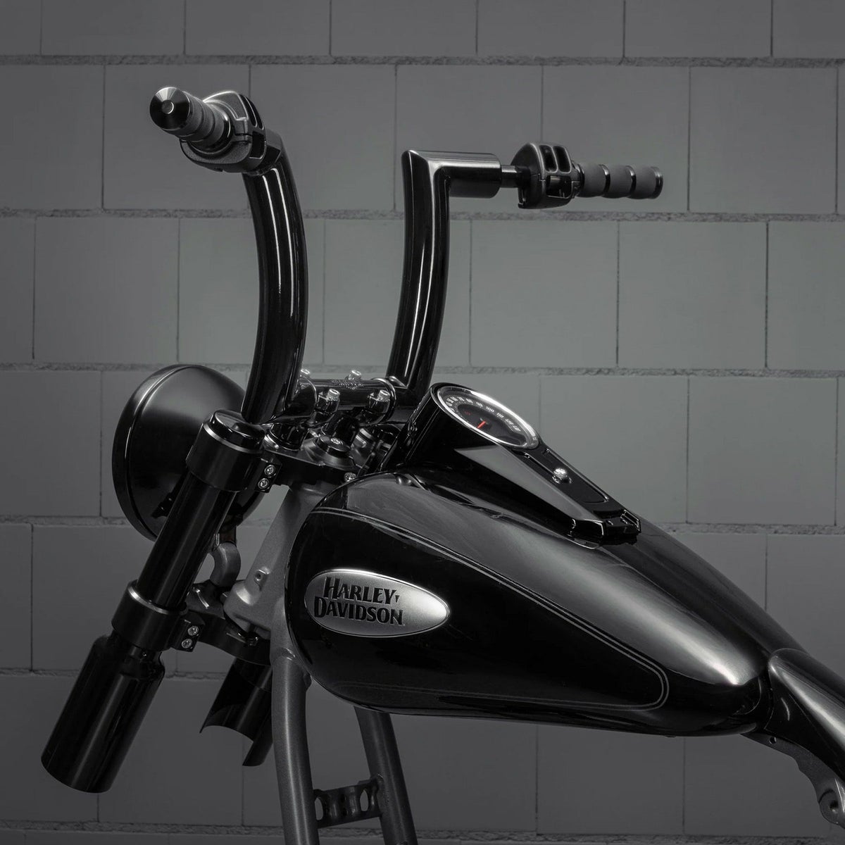  Monarch 配線済みハンドルバー 10インチ (ブラック) 1.25インチ径クランプ5