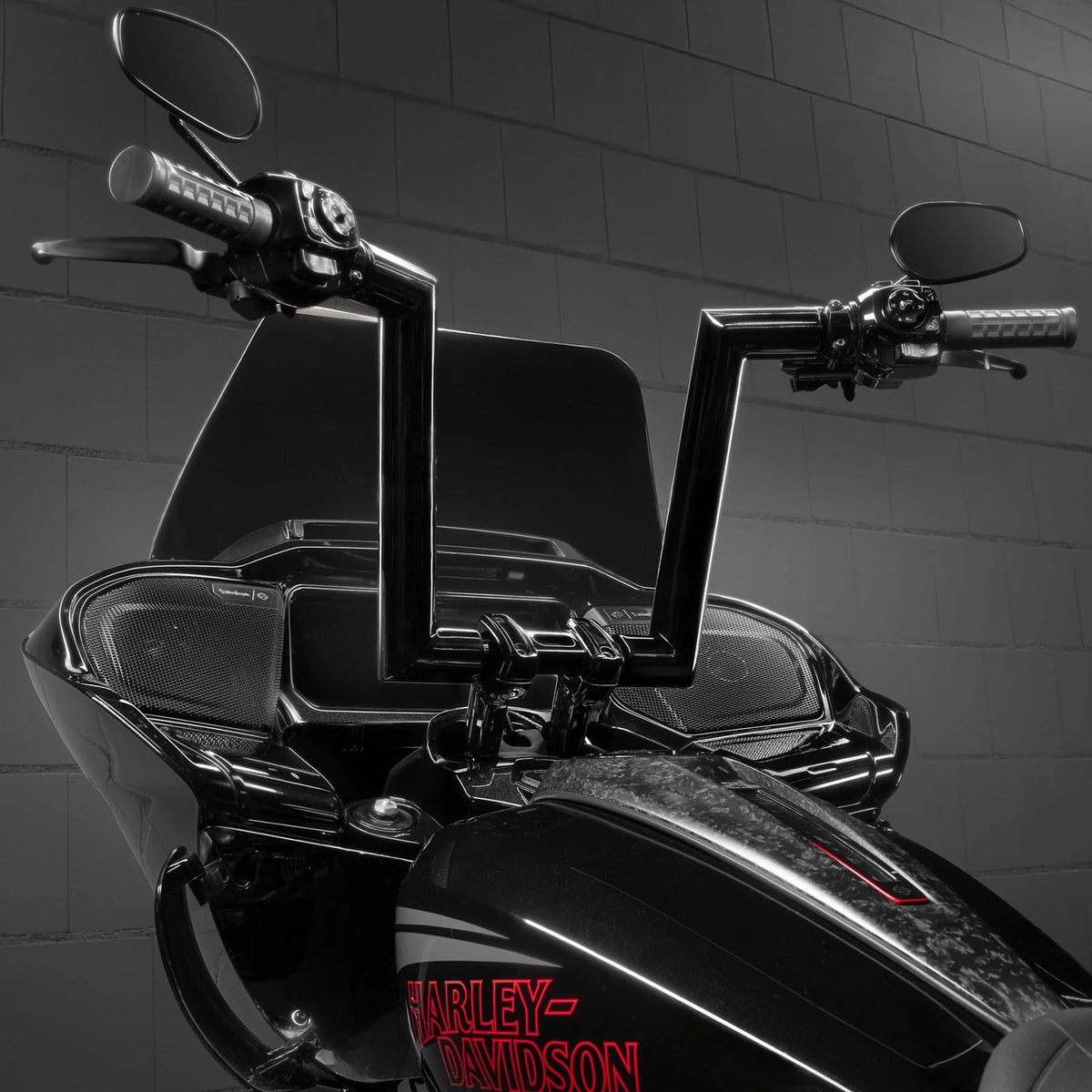 ロードグライド ヘルライザー 配線済みハンドルバー 14インチ (ブラック)1