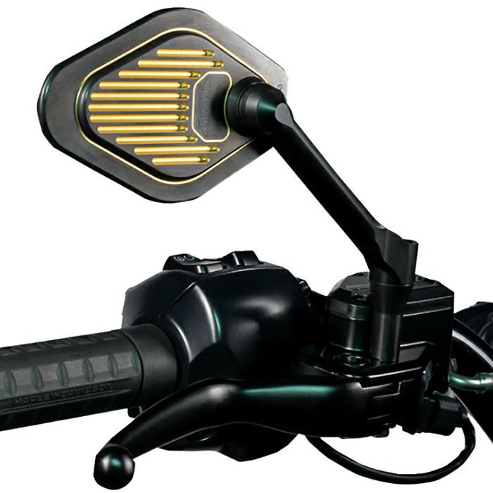 アジャスタブル・ミラー ショート 右用 (ブラック/ゴールド)