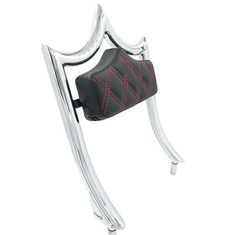 エル・レイ トライク用 デタッチャブルバックレスト クローム (レッドダブルダイアモンド)