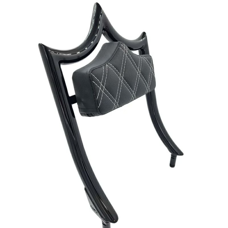 エル・レイ トライク用 デタッチャブルバックレスト グロスブラック (ホワイトダブルダイアモンド)