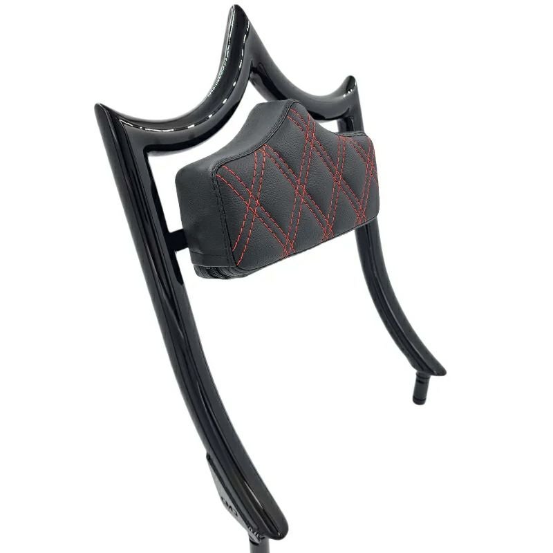 エル・レイ トライク用 デタッチャブルバックレスト グロスブラック (レッドダブルダイアモンド)