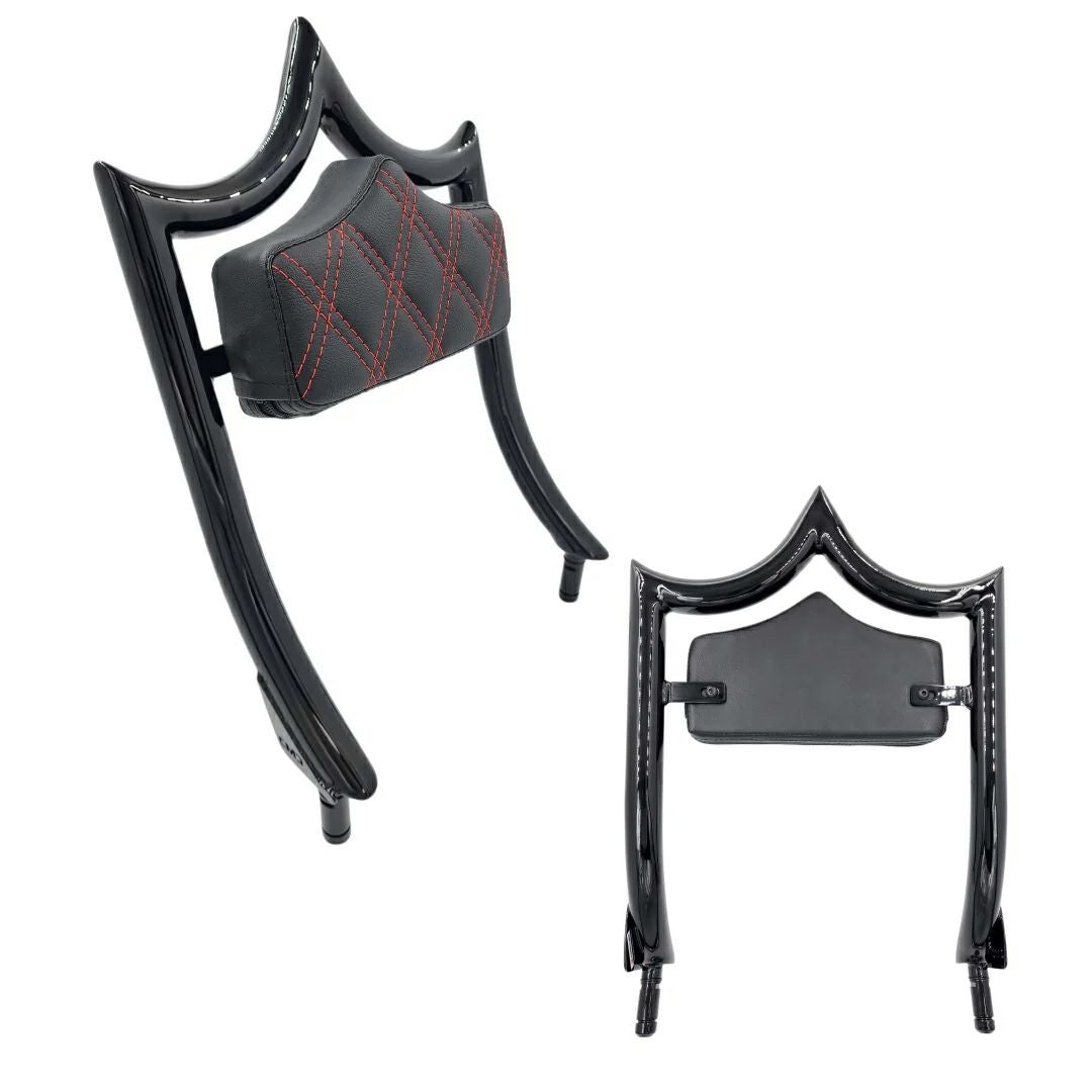 エル・レイ トライク用 デタッチャブルバックレスト グロスブラック (レッドダブルダイアモンド)4