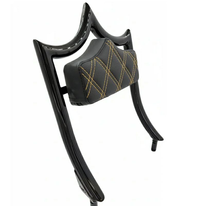 エル・レイ トライク用 デタッチャブルバックレスト グロスブラック (ゴールドダブルダイアモンド)