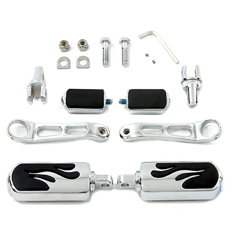 フレイム・ハイウェイペグ & ヒールレストキット (クローム)