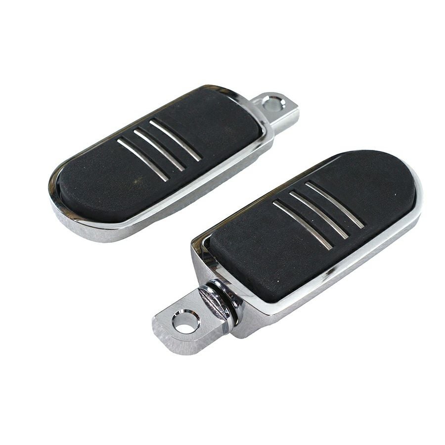 ラバーインレイ・オス型フットペグセット (クローム)