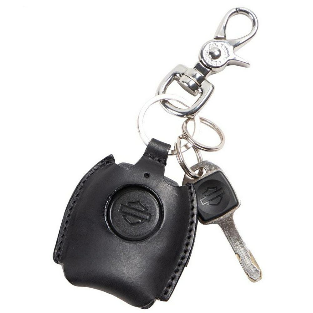  レザーキーフォブケース 背面スリット付き ブラック DEGNER 1