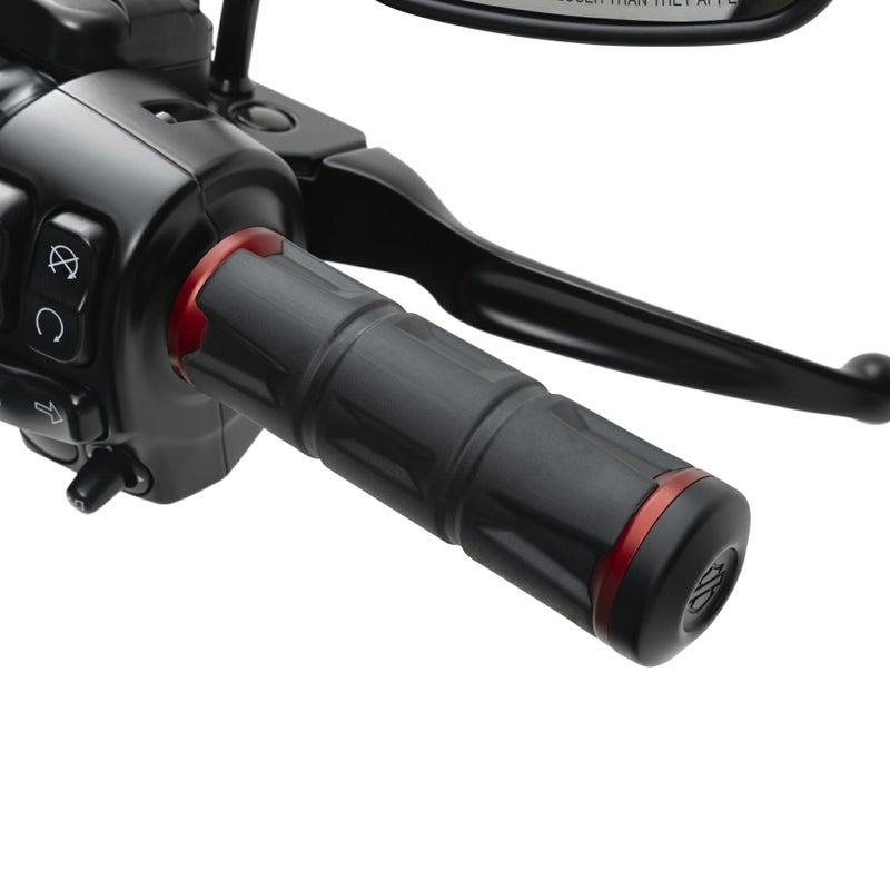 レッドライン・ハーレー電子制御スロットル用 ハンドグリップ (レッド)