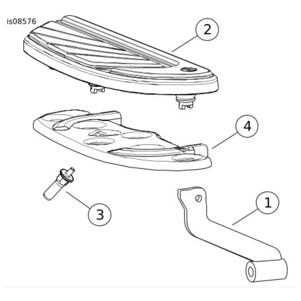 純正フットボードフロントブラケット2