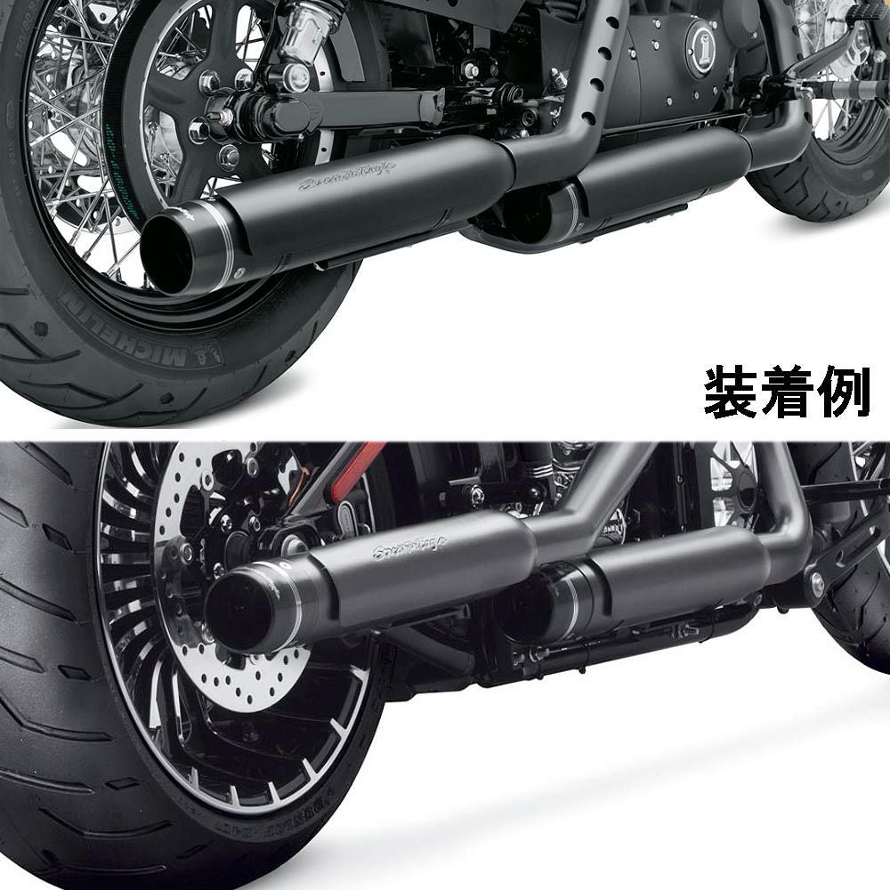 3.25インチ ストリートキャノンマフラー用　エンドキャップ　スラッシュカット　ジェットブラック-02