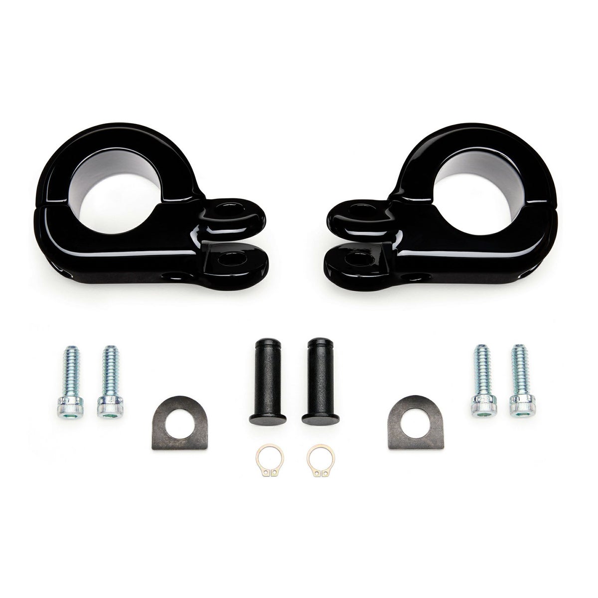 1.25インチ径エンジンガード用 ハイウェイペグマウント (ブラック)1