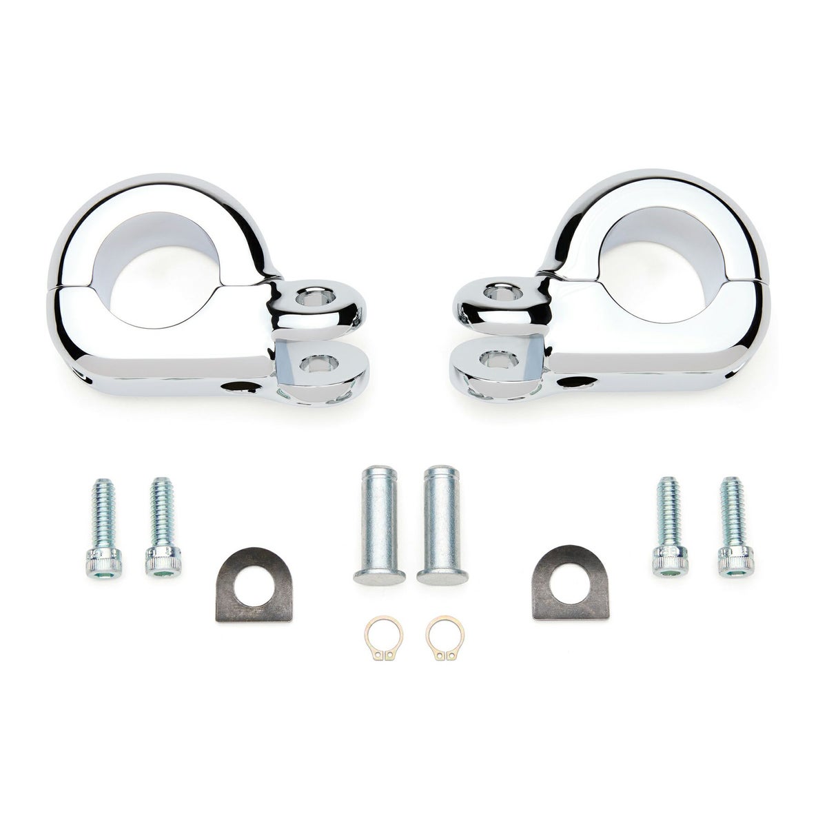 1.25インチ径エンジンガード用 ハイウェイペグマウント (クローム)1