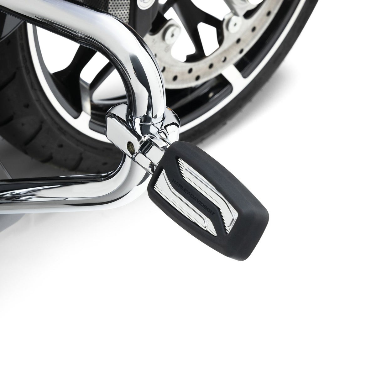 1.25インチ径エンジンガード用 ハイウェイペグマウント (クローム)2