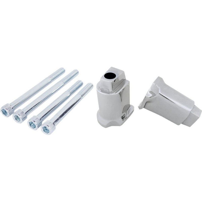 M8ソフテイル パッセンジャーフットボードマウント用 サポートブラケット (クローム)