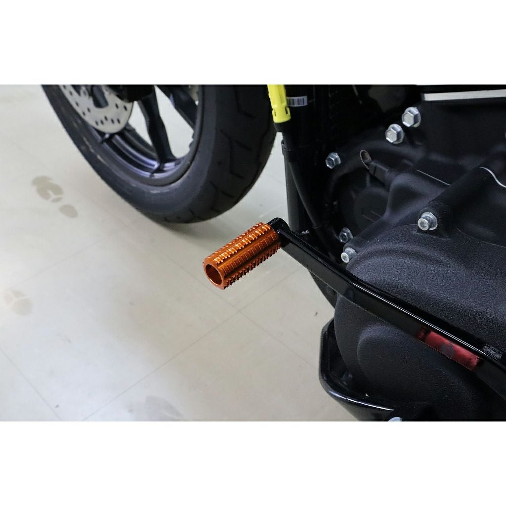 スピードラ ハーレー アルミ削り出しシフトペグ (オレンジ)2