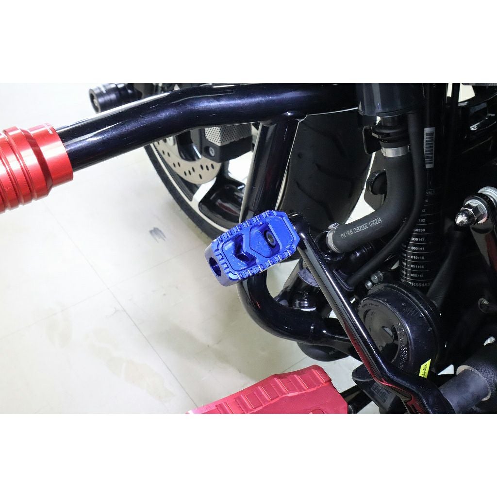 スピードラ ハーレー アルミ削り出しシフトペグ 角型 (ブルー)3