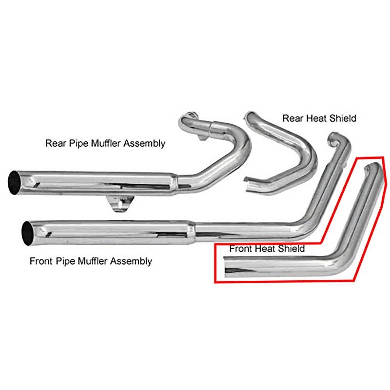 Pro Street ターンアウトマフラー1S34D 用 フロントヒートシールド (クローム)1