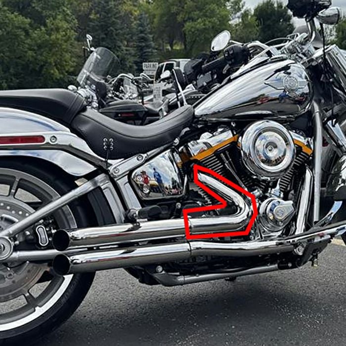 Pro Street ターンアウトマフラー1S34D 用 リアヒートシールド (クローム)