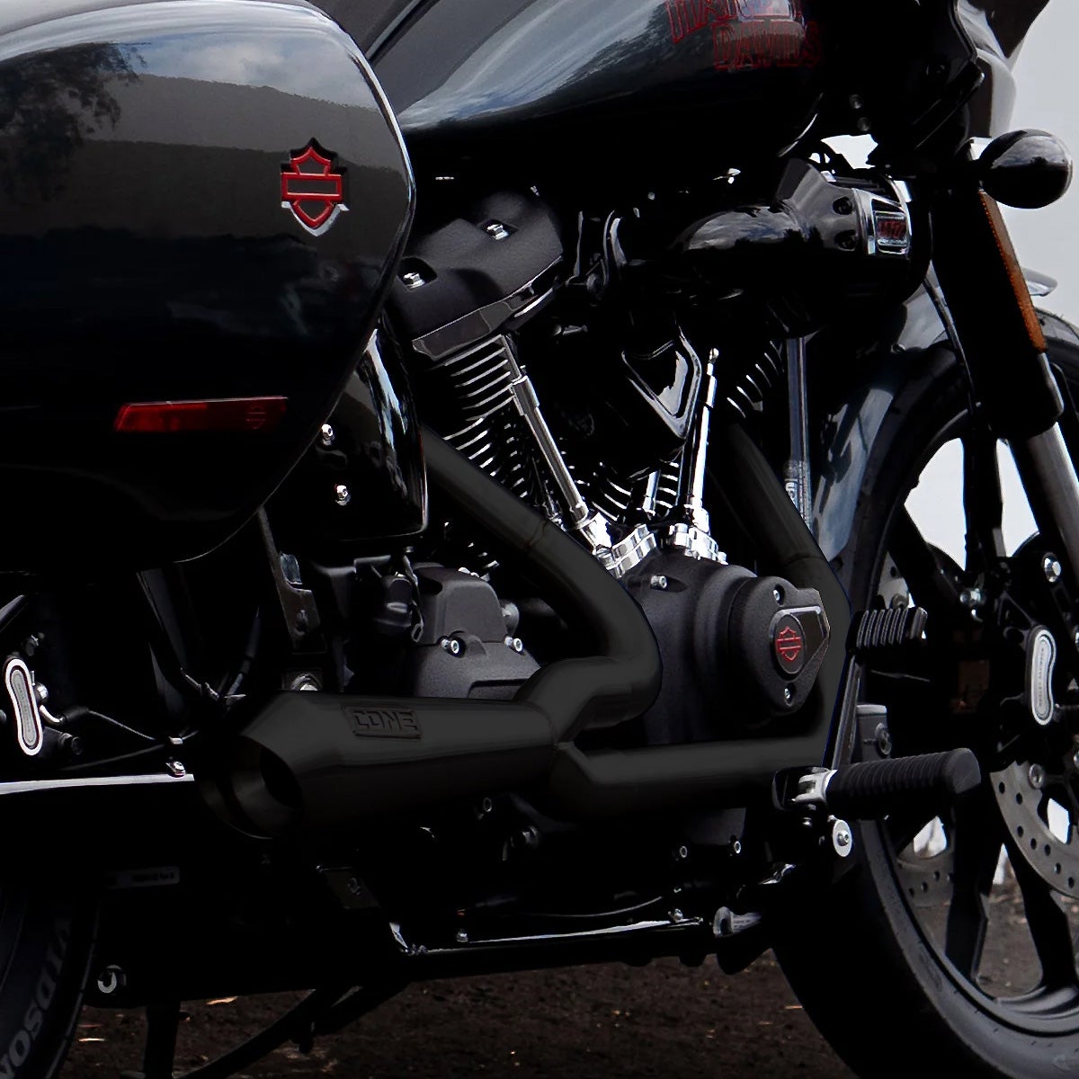 Cone Sweeper 2-1フルエキゾーストマフラー (ブラック)1