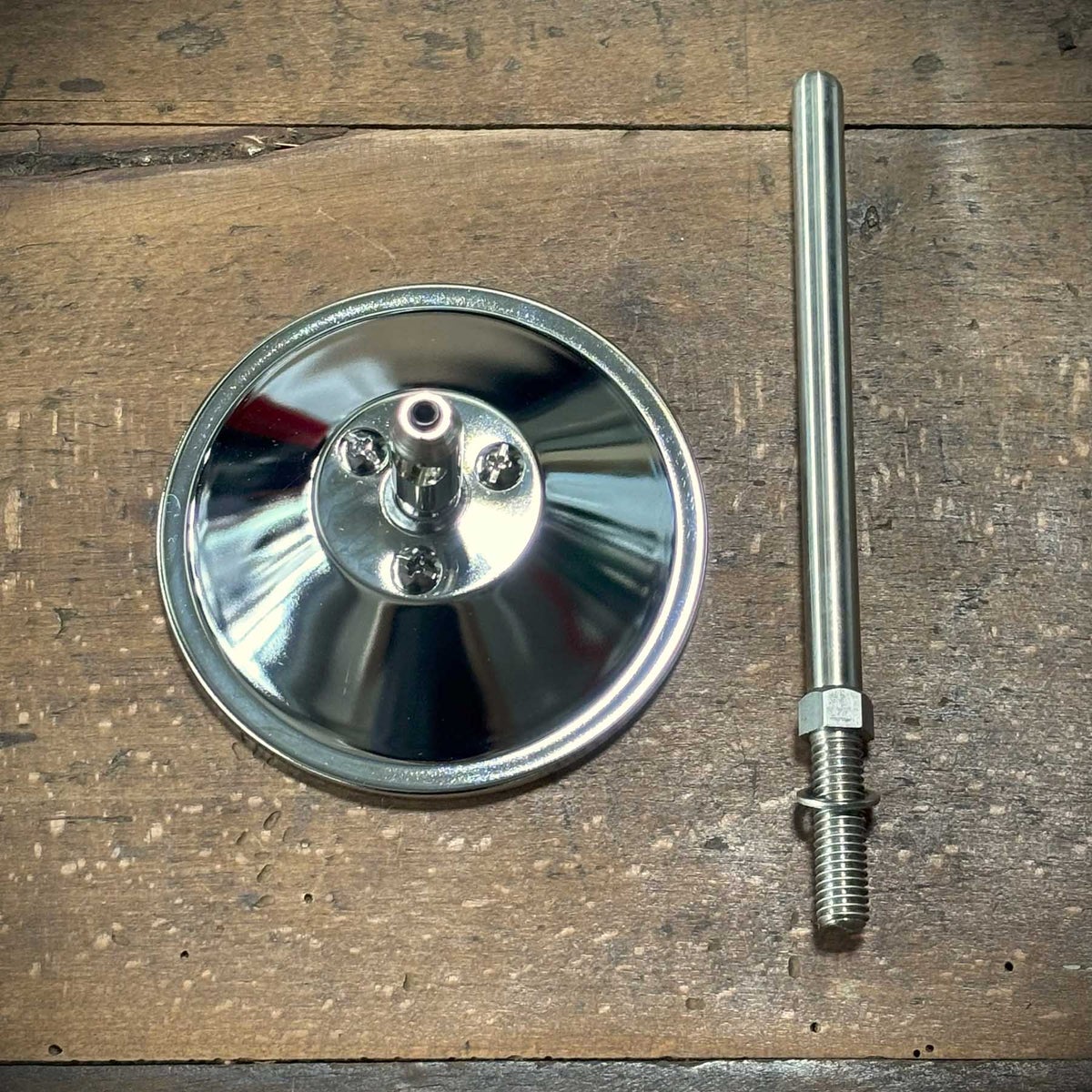 39mmフォーク用 フォークマウントミラーキット (シルバー)1