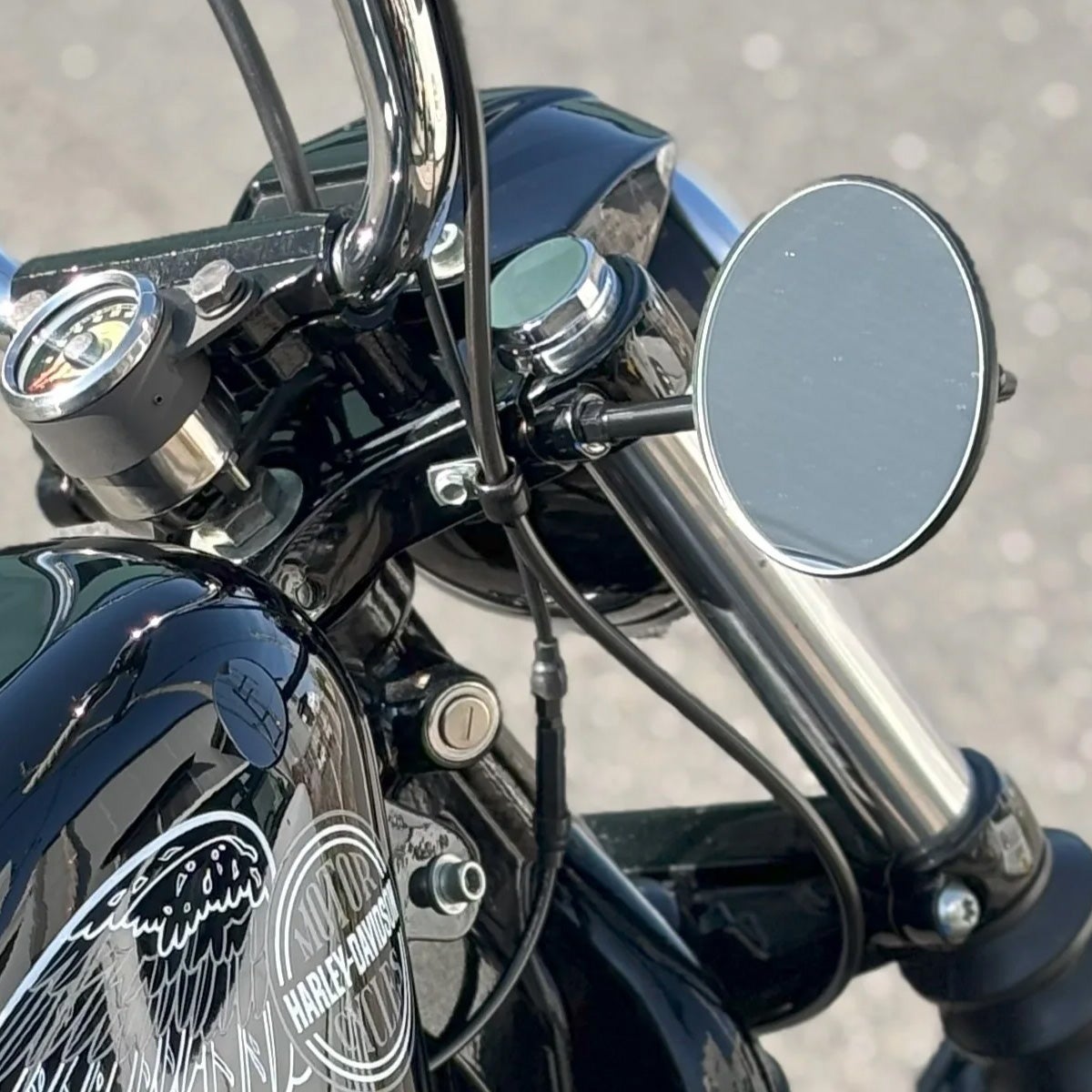 39mmフォーク用 フォークマウントミラーキット (ブラック)