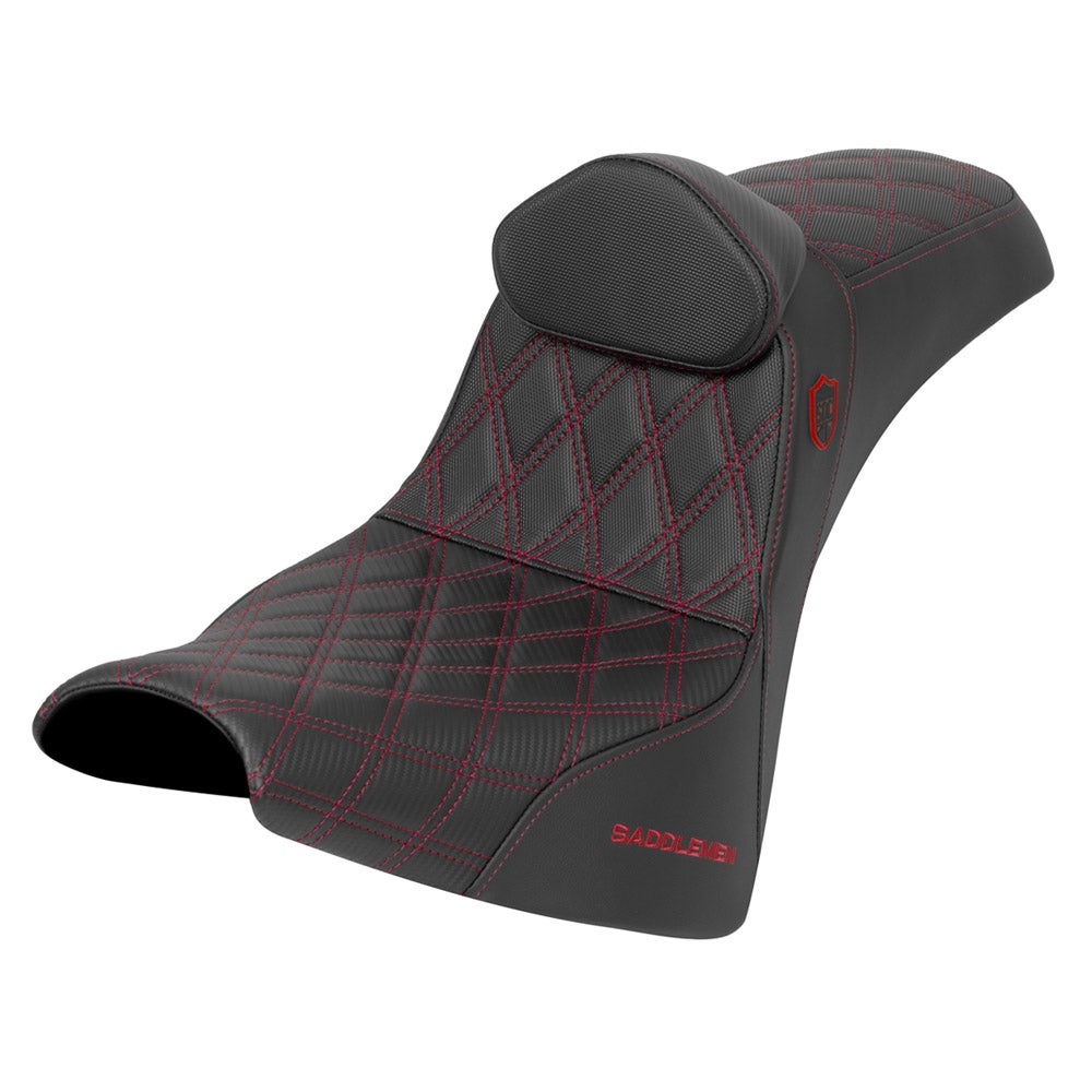 サドルマン SDC パフォーマンス グリッパーシート バックレスト付 (レッド)