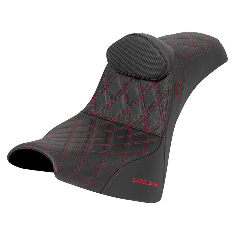 サドルマン SDC パフォーマンス グリッパーシート バックレスト付 (レッド)