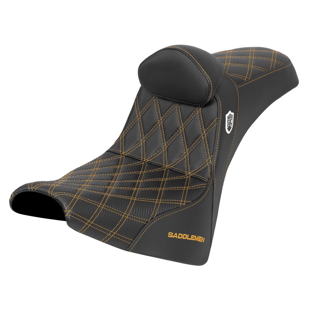 サドルマン SDC パフォーマンス グリッパーシート バックレスト付 (ゴールド)
