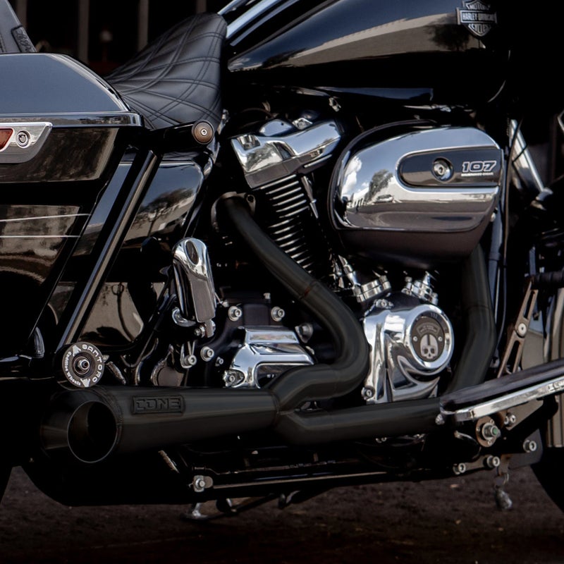 Turnout 2-1フルエキゾーストマフラー (ブラック)