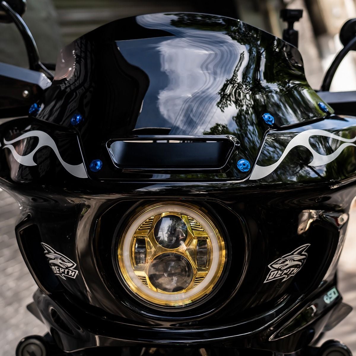 HOGWORKZ ウィンドシールド ボルトセット (ブルー) ローライダーST