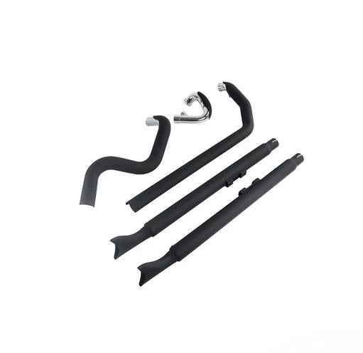 2007～2017 ソフテイル用 トゥルーデュアル・左右出し 36インチフィッシュテールマフラー ブラック Sharkroad 02