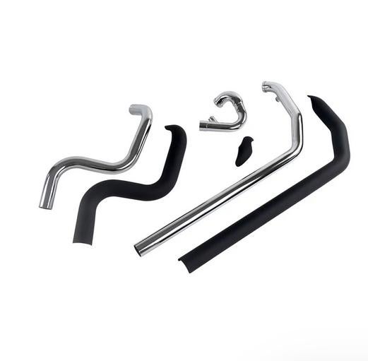 2007～2017 ソフテイル用 トゥルーデュアル・左右出し 36インチフィッシュテールマフラー ブラック Sharkroad 03