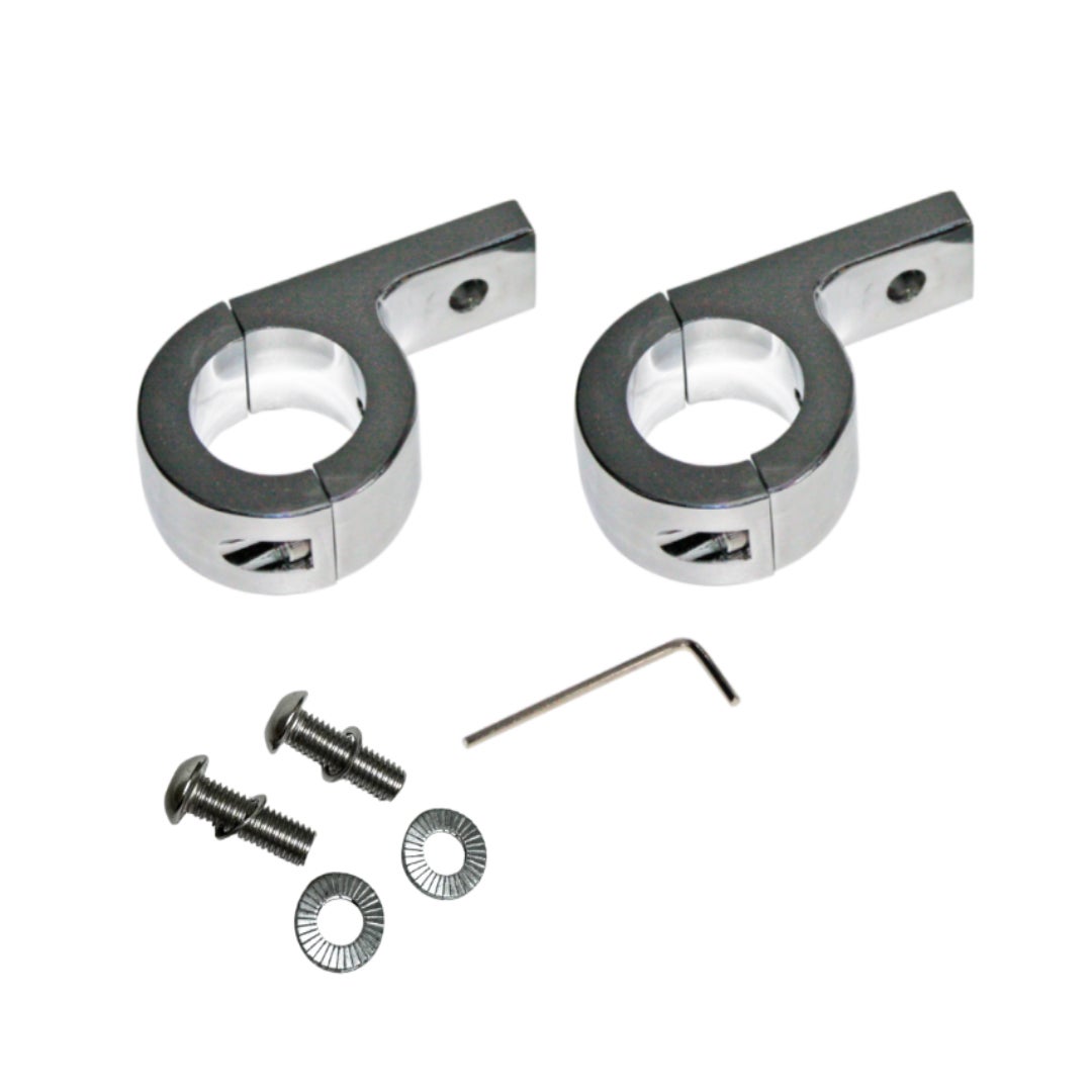 Shark Demon フォグライト用 1.25インチエンジンガードマウント (クローム)1