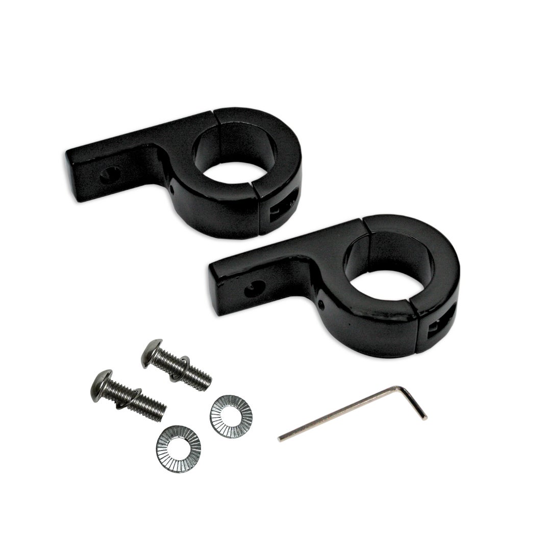 Shark Demon フォグライト用 1.25インチエンジンガードマウント (ブラック)