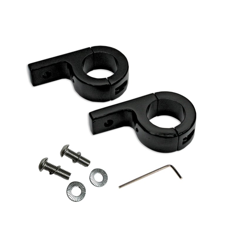 Shark Demon フォグライト用 1.25インチエンジンガードマウント (ブラック)