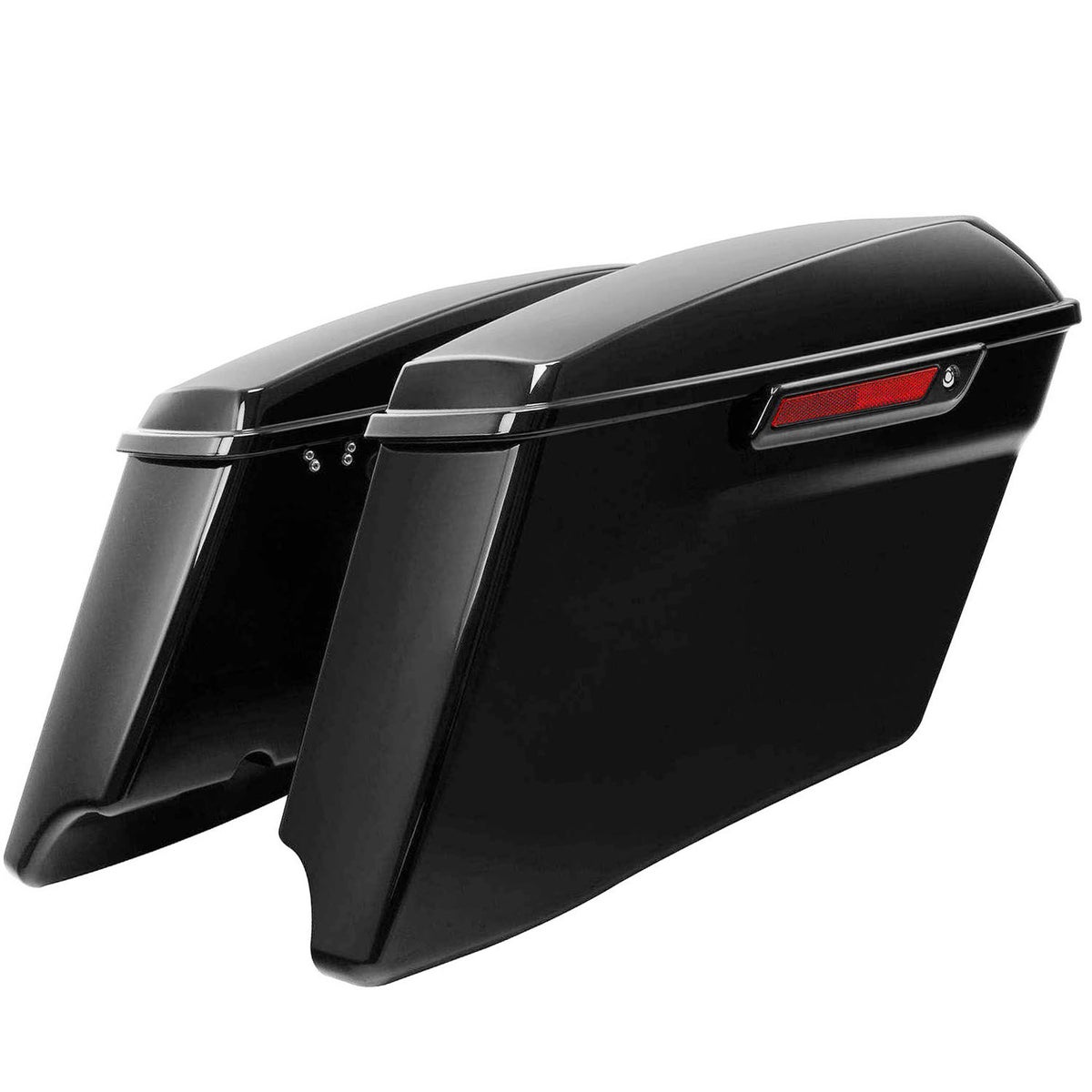 CVOスタイル エクステンド サドルバッグ グロスブラック/ブラックラッチ