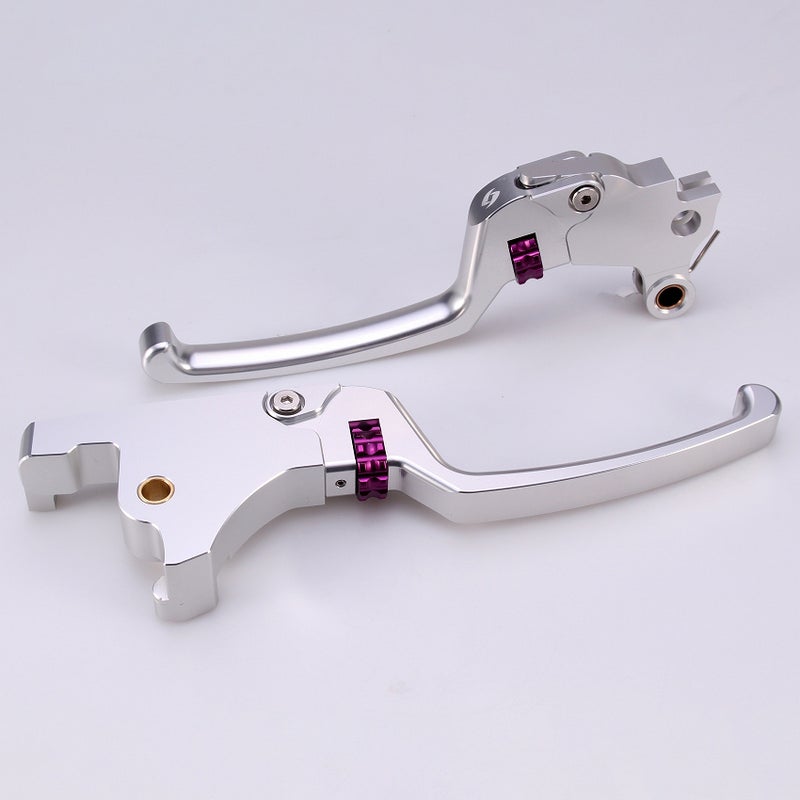 2025以降ソフテイル アジャスタブルレバーセット スタンダードタイプ (シルバー/パープル)