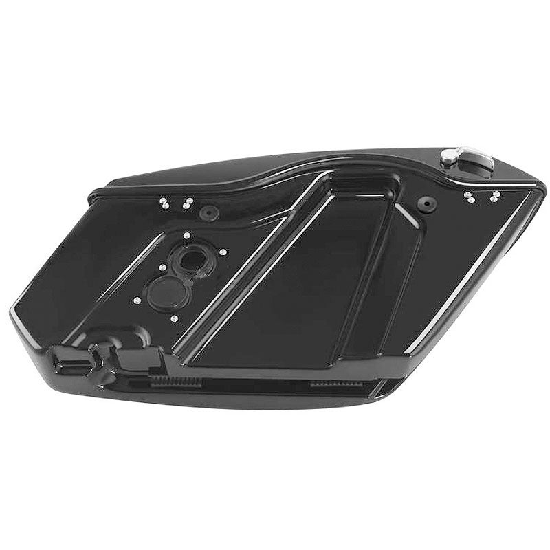 2025以降 ツーリング CVOスタイル サドルバッグ グロスブラック クロームラッチ 3